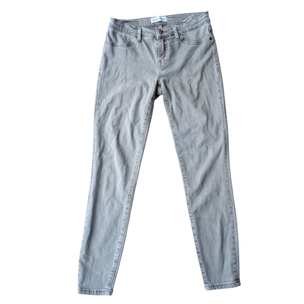Henry &‎ Belle Super Skinny Ankle Jeans Gray Olive Size 28 Women's Denim